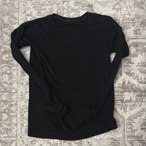 Heat Tech Uniqlo Classic Black Long Sleeve Top